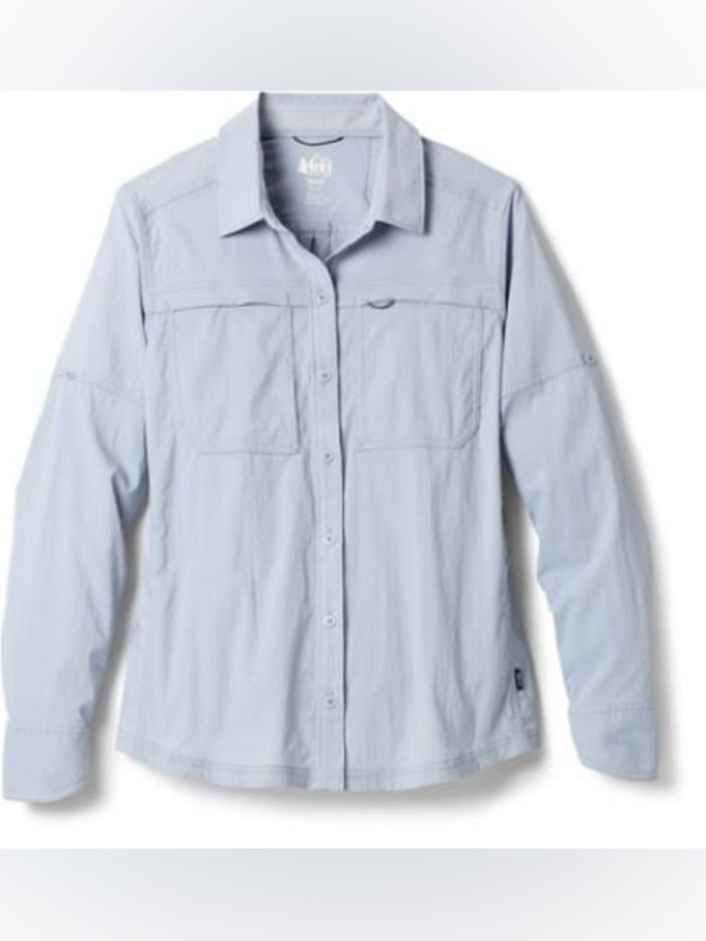 REI Co-Op Women’s Sahara Light Blue Long Sleeve Vented Button Up Shirt Medium
